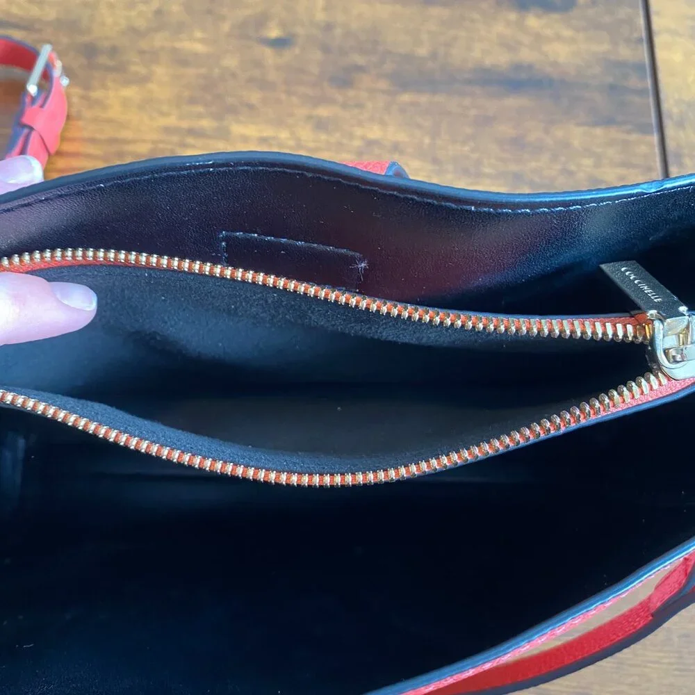 Coccinelle Red Italian Leather Sling Bag Designer – Gently Used - Picture 7 of 8